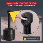 Justrite Black / 4 Gallon / Cease-Fire Smoking Receptacles