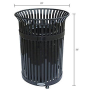 Global Industrial 36 Gallon Outdoor Heavy-Duty Slatted Steel Trash Can – Product Details