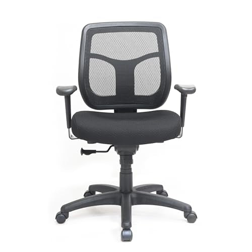 Eurotech Black / Upgraded Seat with Authentic TEMPUR-Material / 26 inches (W) x 19.3 inches (D) x 35 inches ( Home Office Desk Chairs