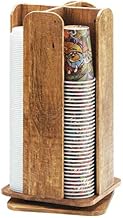 Cal-Mil 378-99 Revolving Cup and Lid Organizer, 18.5" Height, 9" Width, 9" Length, Madera
