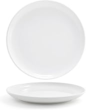 Front of the House DDP014WHP23 Harmony Round Plate, 10" Diameter, 1" Height, Porcelain (Pack of 12)