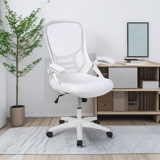 Flash Furniture White / Set of 1 / Contemporary Home Office Desk Chairs