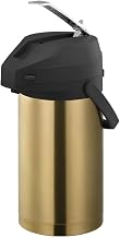 Service Ideas CTAL30BLVG Metallic Elements Airpot, 3 Liter Capacity, Lever Style, Black Lid, Vintage Gold (Case of 6)