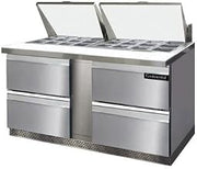 SW60-24M-FB-D Mighty Top Sandwich Unit, 60" W, With 24 Pan Top Openings, Four Drawers & Front Breathing