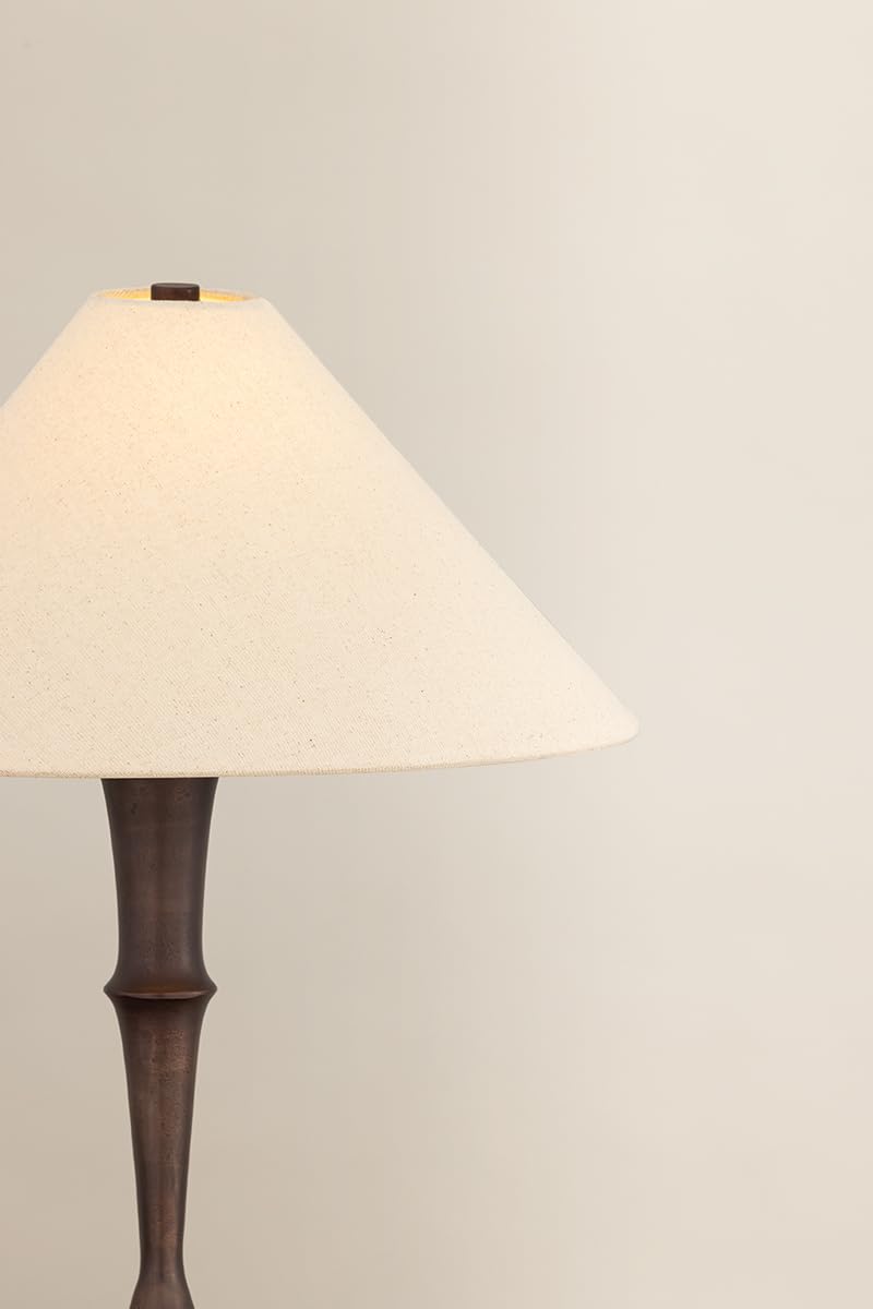Viewmont 1-Light Table Lamp | Essential & Modern Style | Bronze Finish | Made of Aluminum & Textile | 28.25" Overall Height | Textured Cream Shade | -BRZ by Hudson Valley Lighting