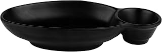 Elite Global Solutions JWC1408-B Zen Black 2-Compartment Tray - 6 / CS