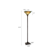 CH3T118GM12-TF1 Torchiere Floor Lamp by Chloe Lighting – exact color of each glass piece may vary due to each piece being hand crafted