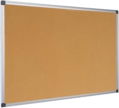 MasterVision Maya Series Self-Healing Cork Bulletin Board, Wall Mounting Push Pin Cork Board, 48" x 72", Aluminum Frame