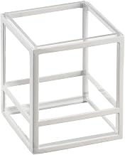 Cal Mil Monterey White Square Presentation Case, 5 inch Width x 5 inch Depth x 6 inch Height