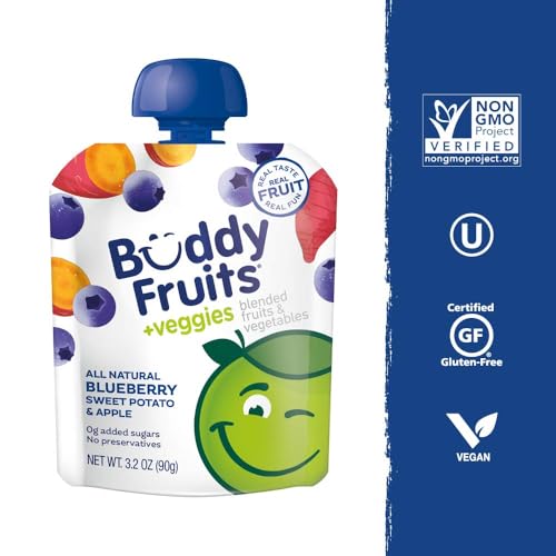 Buddy Fruits Blueberry & Sweet Potato / 3.2 Ounce (Pack of 18) / 1 Applesauce