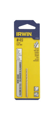 High-Speed Steel Wire Gauge Drill Bit by IRWIN – High Speed Steel (HSS), Bright, Model 81149