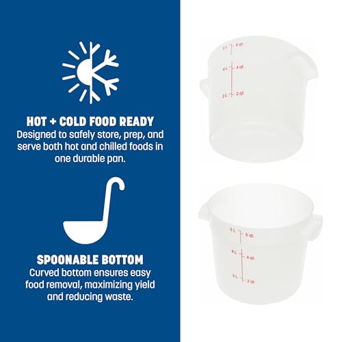 Carlisle FoodService Products 6 Quart (Pack of 1) / 1 / White Containers