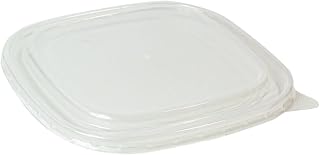 PacknWood 210PCARL1717PET 25-46 oz 6.7 x 6.7 x 0.2 in. Square Polyethylene Terephthalate Lid for the 210PCAR Range - 300 Piece