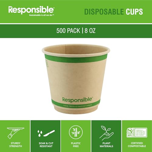 Responsible Products Brown / 500 / 8 Ounces Cups