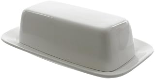 10 Strawberry Street Whittier Covered Butter Dish, Set of 2, White