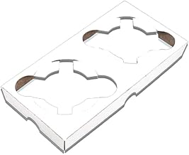 SOUTHERN CHAMPION TRAY SCT 10006 Cupcake Insert, White, Holds 2 cupcakes, Fits standard or Jumbo sized cupcakes, Sturdy and Disposable (Case of 200)
