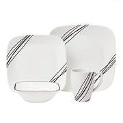 Corelle White / 16-Piece / Simple Sketch Dinnerware Sets