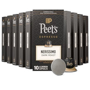 Peet's Coffee Nerissimo / 10 Count (Pack of 10) / Nerissimo (Intensity 11) Coffee Gifts