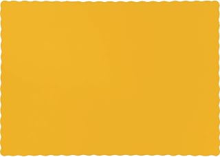 Creative Converting 50 Count Touch of Color Paper Placemats, School Bus Yellow (863269B)