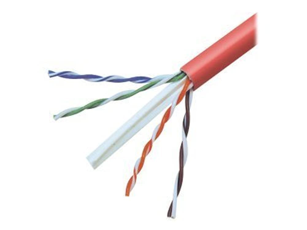Cat6 Solid Bulk Ethernet Cable by Belkin – 1000 Foot, Polyvinyl Chloride, red, Model A7L704-1000RD-P