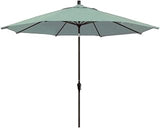 California Umbrella 11' Round Aluminum Market Umbrella, Crank Lift, Auto Tilt, Bronze Pole, Sunbrella Spectrum, Spa