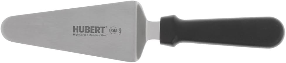 HUBERT Narrow Pie Server Stainless Steel with Black Polypropylene Handle - 5"L Blade