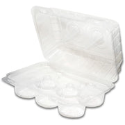 1/2 Dozen Cupcake Container (6 cavities) by Cake S.O.S – 350.0 milliliters, Plastic, Clear, Model LBH6656