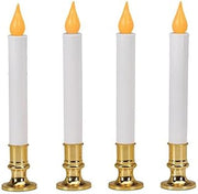 SYLVANIA NOMA/INLITEN-IMPORT V24329 4 Pack 9" Battery Operated Flickering LED Candle Orange
