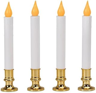 SYLVANIA NOMA/INLITEN-IMPORT V24329 4 Pack 9" Battery Operated Flickering LED Candle Orange