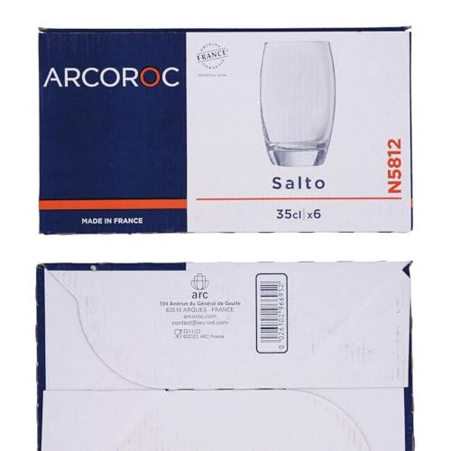 Arcoroc 6 Unité (Lot de 1) / 35 cl / Transparent/Green Tumblers & Water Glasses