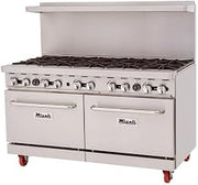 Migali C-RO10-NG 60" Natural Gas 10 Burner Range with 2 Ovens - 305,000 BTU