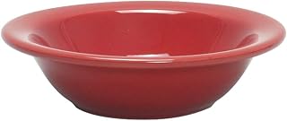 Tuxton China NQD-065 Grapefruit, 11 oz., 6-5/8" Diameter, Round, Wide Rim, Microwave and Dishwasher Safe, Oven Proof, Fully Vitrified, Ceramic, TuxCare, Healthcare, Cayenne, Pack of 36