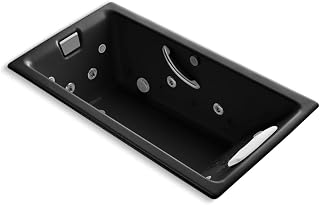 Kohler K-856-V-7 Tea-For-Two 5.5Ft Whirlpool with Spa/Massage Experience, Black Black
