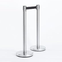 American Metalcraft RBSS S/S Barrier System Set with 2 Poles/Bases