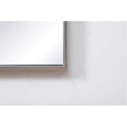 Metal Frame Square Mirror 24 Inch in Silver by Elegant Decor – 24"L x 24"W, Glass, Silver, Model MR42424S