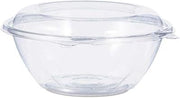 Dart 24 oz SafeSeal Tamper-Evident Clear PET Plastic Bowl with Hinged Dome Lid, CTR24BD (150 Count)