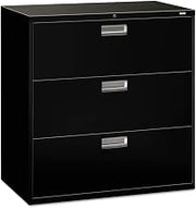 HON 693LP Three-Drawer Lateral File, 42w x 18d x 39 1/8h, Black File Cabinet, Sold as 1 Each