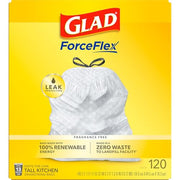 Glad 1 / 120 Count (Pack of 1) / White Trash Bags