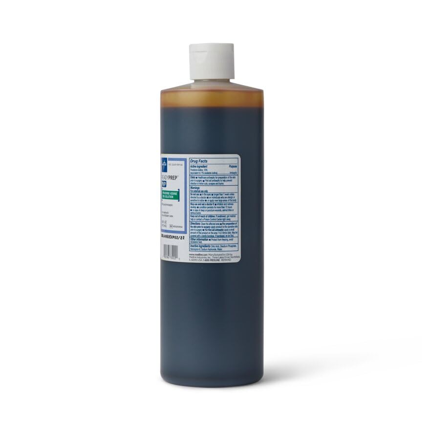 Povidone Iodine Prep Solution by Medline – 1 PT, Clear, Model MDS093906H