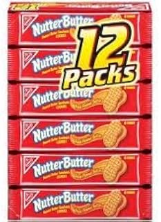 Nabisco, Nutter Butter, Peanut Butter Sandwich Cookies, 12 Count, 16.7oz Box (Pack of 2)