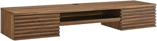 Brown Wall Mount Wood Desk, Computer Workstation, Durable, Space-Saving, 60-inch Width, Stylish, Functional