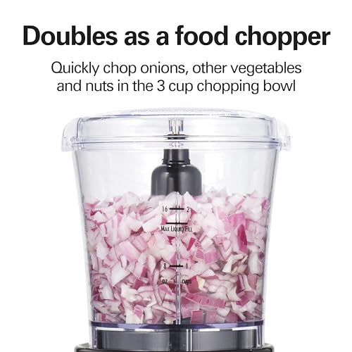 Hamilton Beach Black / 40 Oz. Glass Jar + 3 Cup Vegetable Chopper / Blender Countertop Blenders