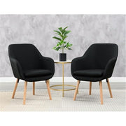 Convenience Concepts Black Linen / Chair / 25.25"L x 26.75"W x 33.5"H Chairs