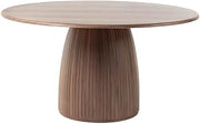 Starlight Canyon Home Walnut Veneer Round Dining Table with Panel Pedestal Base and Wood Top, Mid-Century Modern Kitchen Table for Dining Room Seats 5