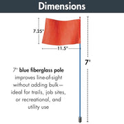 Checkers Blue Pole / 11-1/2" L X 7-1/4" W / 1 Flags