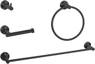 Freya 4-Pc Stainless Steel Hardware Set in Black