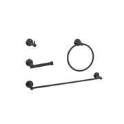 Freya 4-Pc Stainless Steel Hardware Set in Black by Elegant Kitchen and Bath – Stainless Steel, Black, Model HWB-11S4MBK