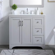 Elegant Decor 36"Lx22"Wx34"H / Grey / Traditional Wheel Care