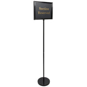 Sign Holder Stand for Restaurant Entrances by Chef Master – 11 inch 14 inch, Aluminum, Black/Gold, Model 90033
