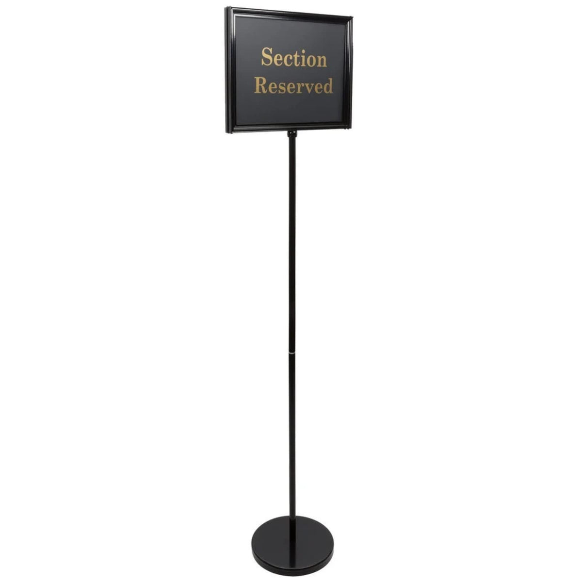Sign Holder Stand for Restaurant Entrances by Chef Master – 11 inch 14 inch, Aluminum, Black/Gold, Model 90033